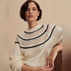 Varley Padbury Pointelle Knit Sweater NWT